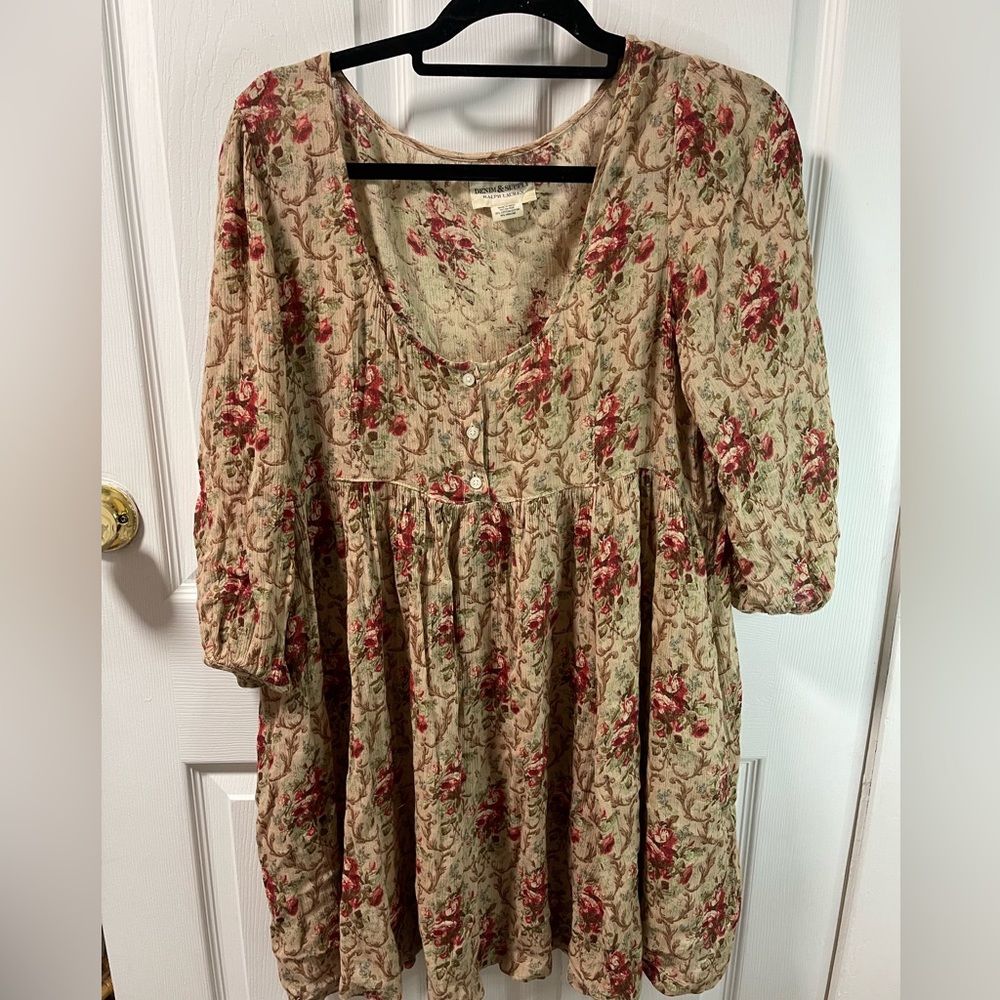 Denim & Supply by Ralph Lauren Fall floral dress neutral